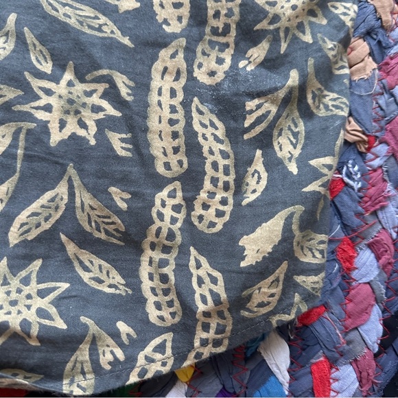 Pendleton Slate Blue & Tan Hawaiian Button Up Camp Shirt Mens Size Medium Summer - Picture 14 of 16